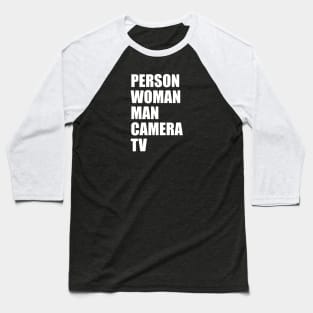 Person, Woman, Man, Camera, TV Baseball T-Shirt